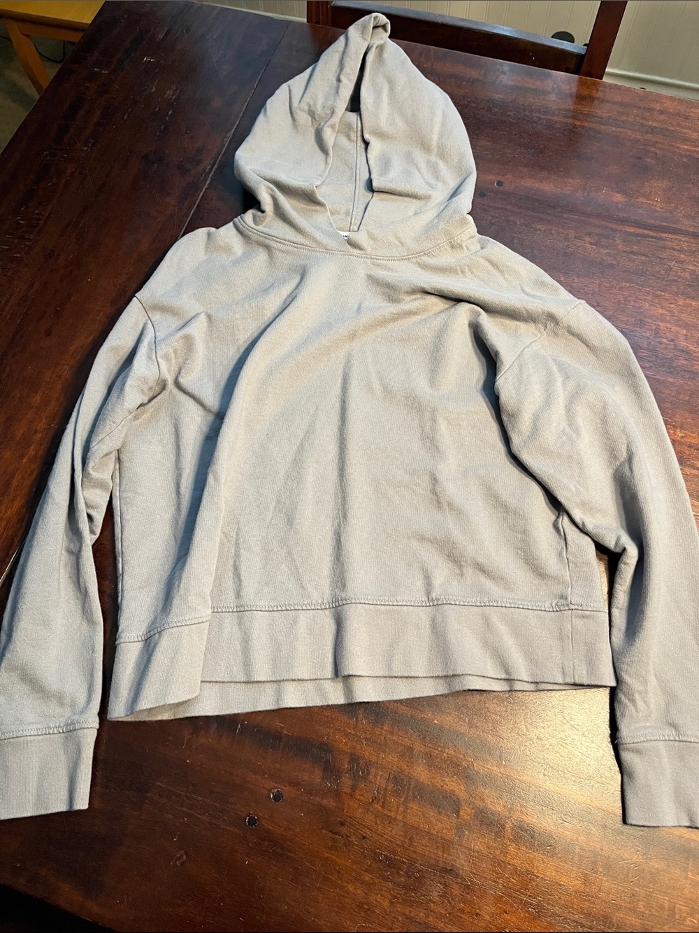 James Perse Light Taupe Hooded Pullover